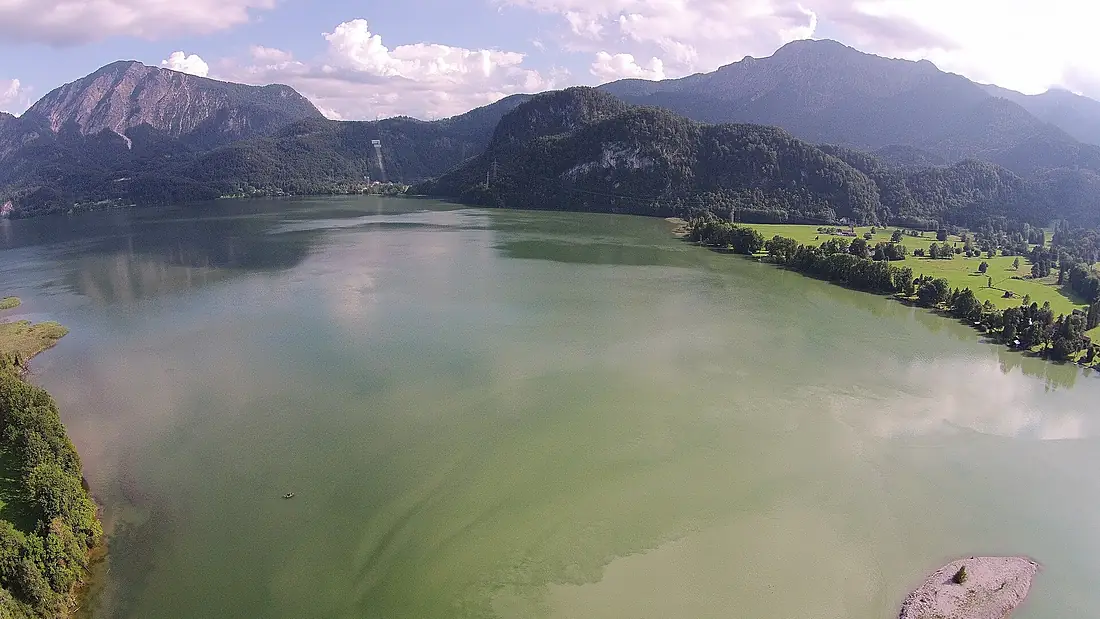 Loisachmündung Kochelsee Richtung Süden