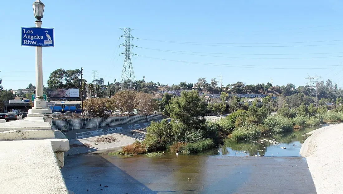 Los Angeles River from Fletcher Drive Bridge 2019