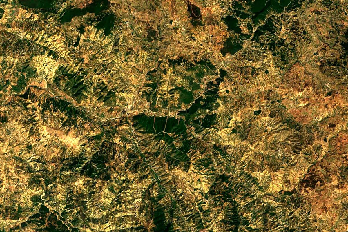 Loukkos River: satellite view of the source