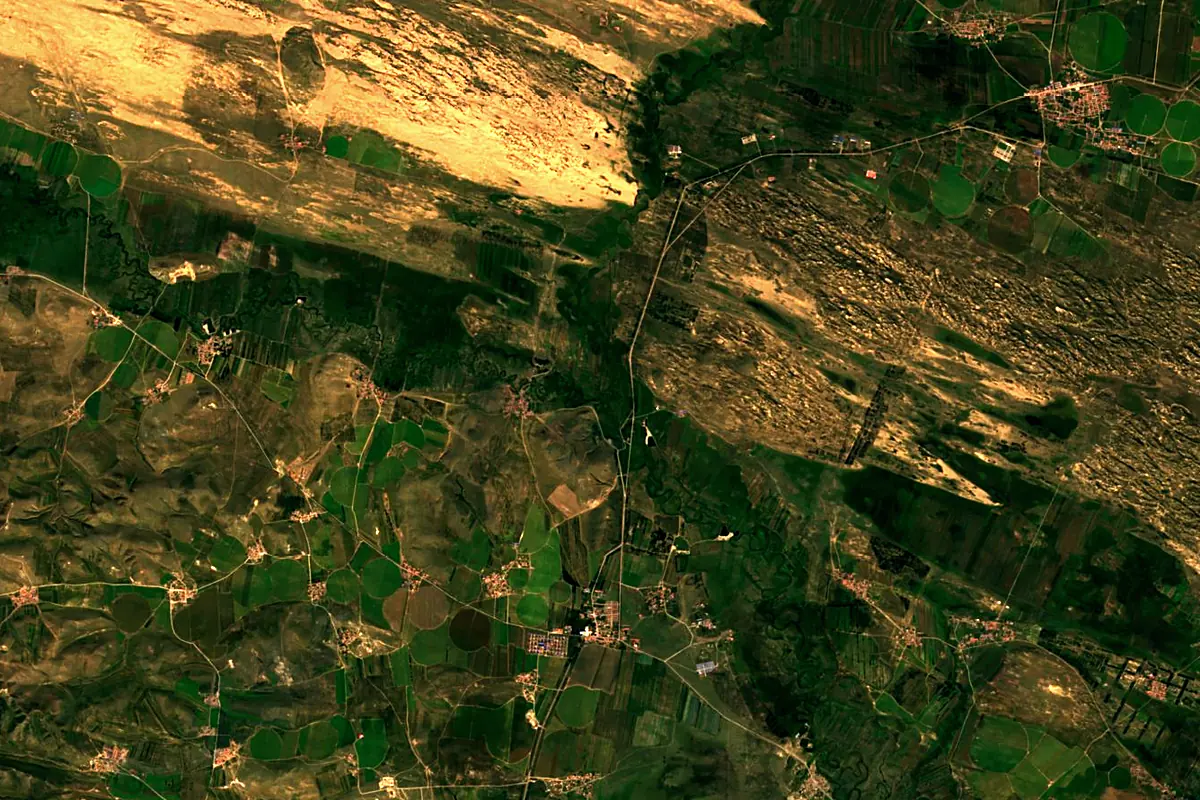 Luan River: satellite view of the source