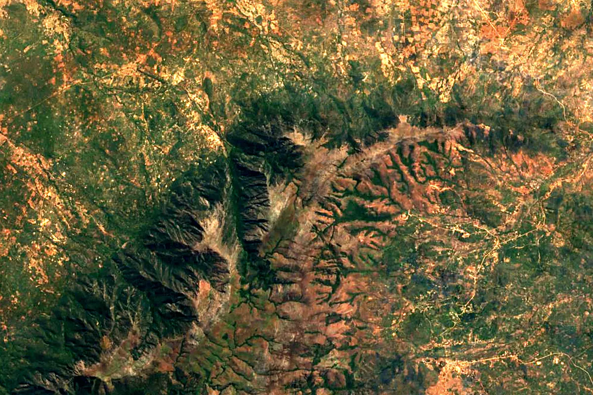 Luangwa River: satellite view of the source