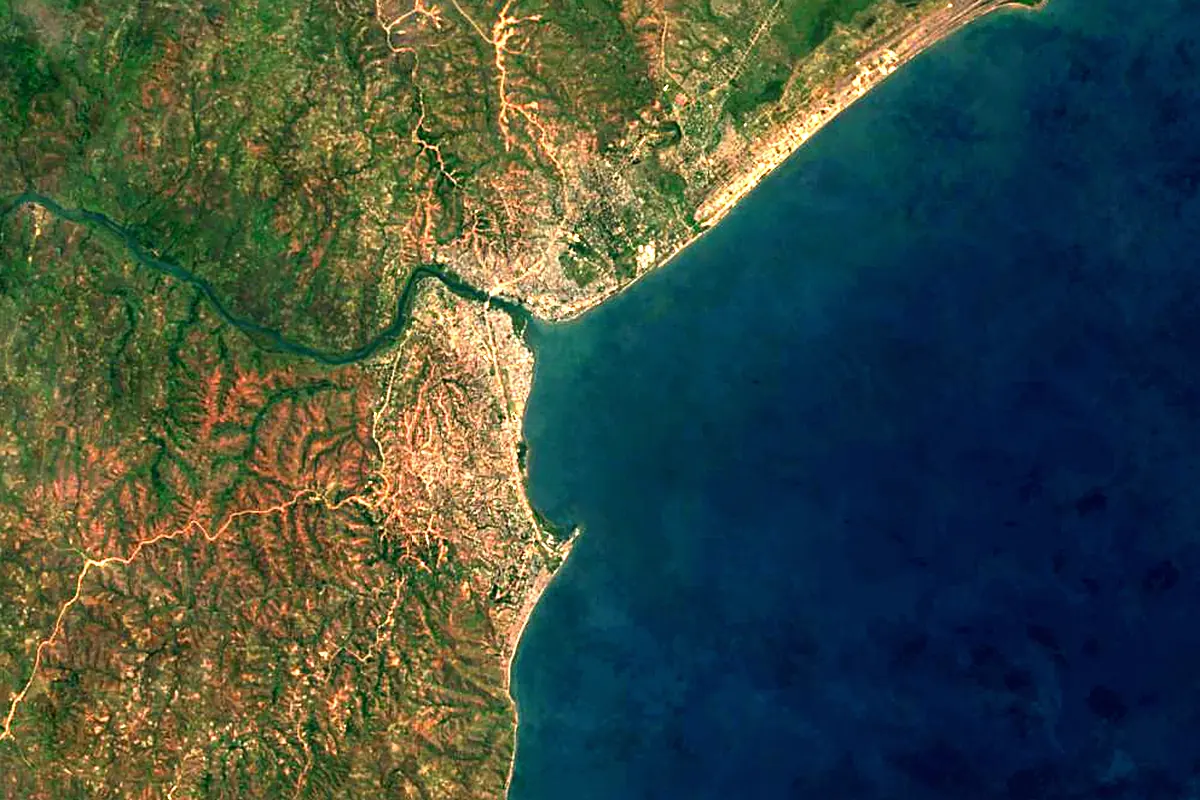 Lukuga River: satellite view of the source