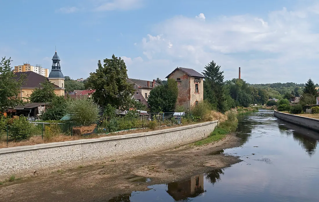 Hrádek nad Nisou, stadszicht vanaf de brug over de Neisse IMG 7295 2018-08-09 13.21
