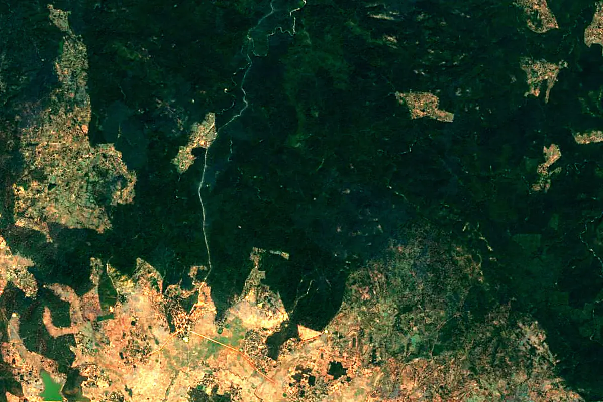 Mahanadi: satellite view of the source