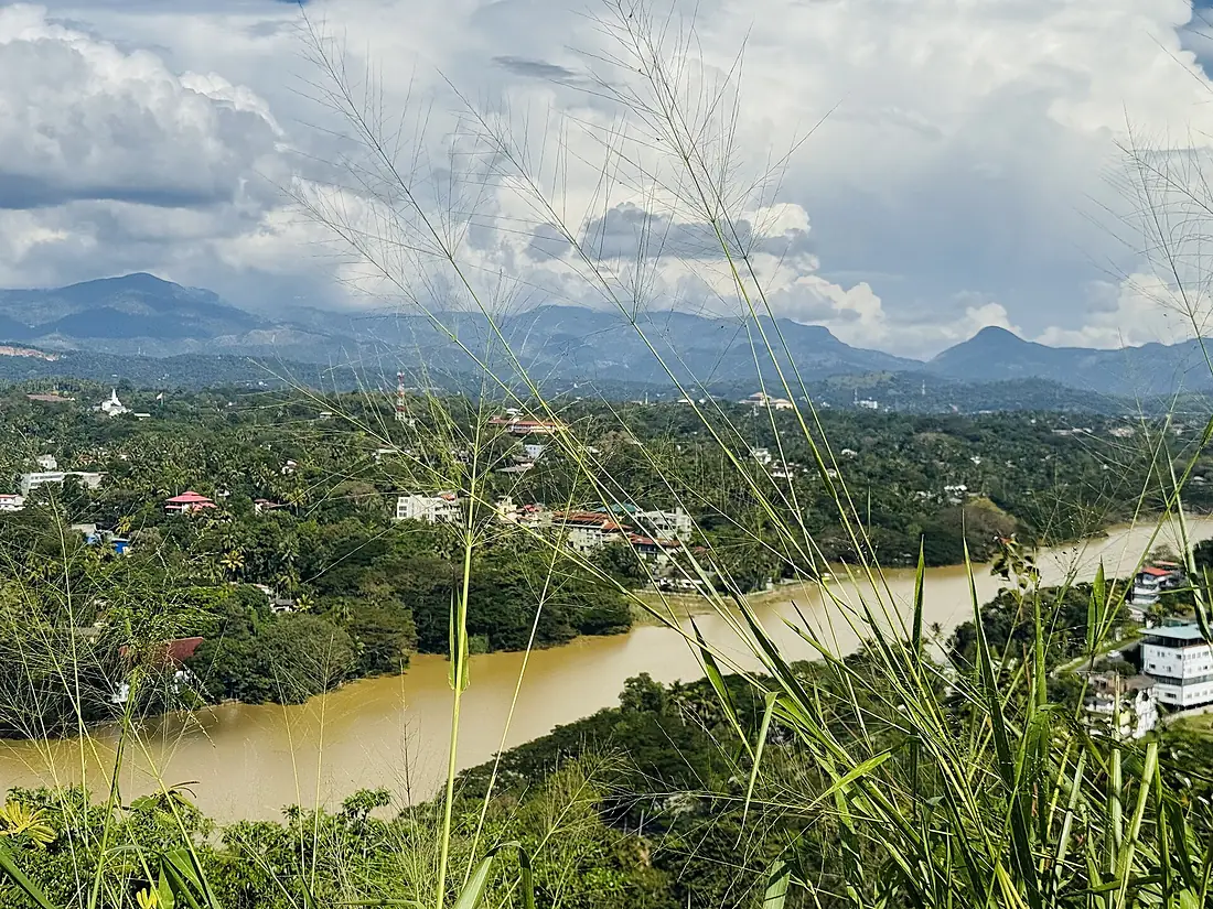 Mahaweli River flowing through Thennakumbura
