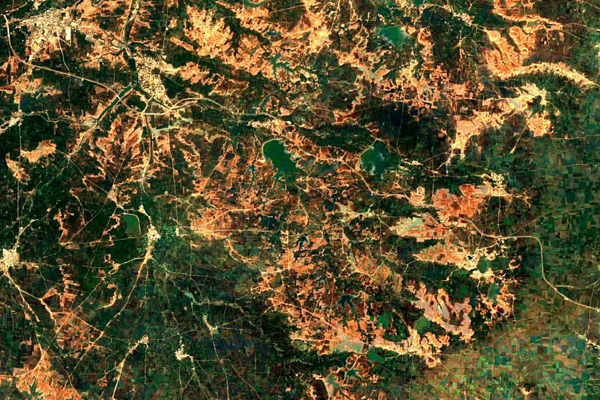 Mahi River: satellite view of the source