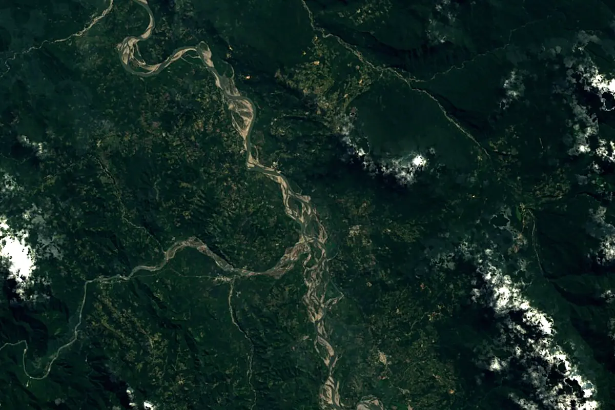 Mantaro River: satellite view of the mouth