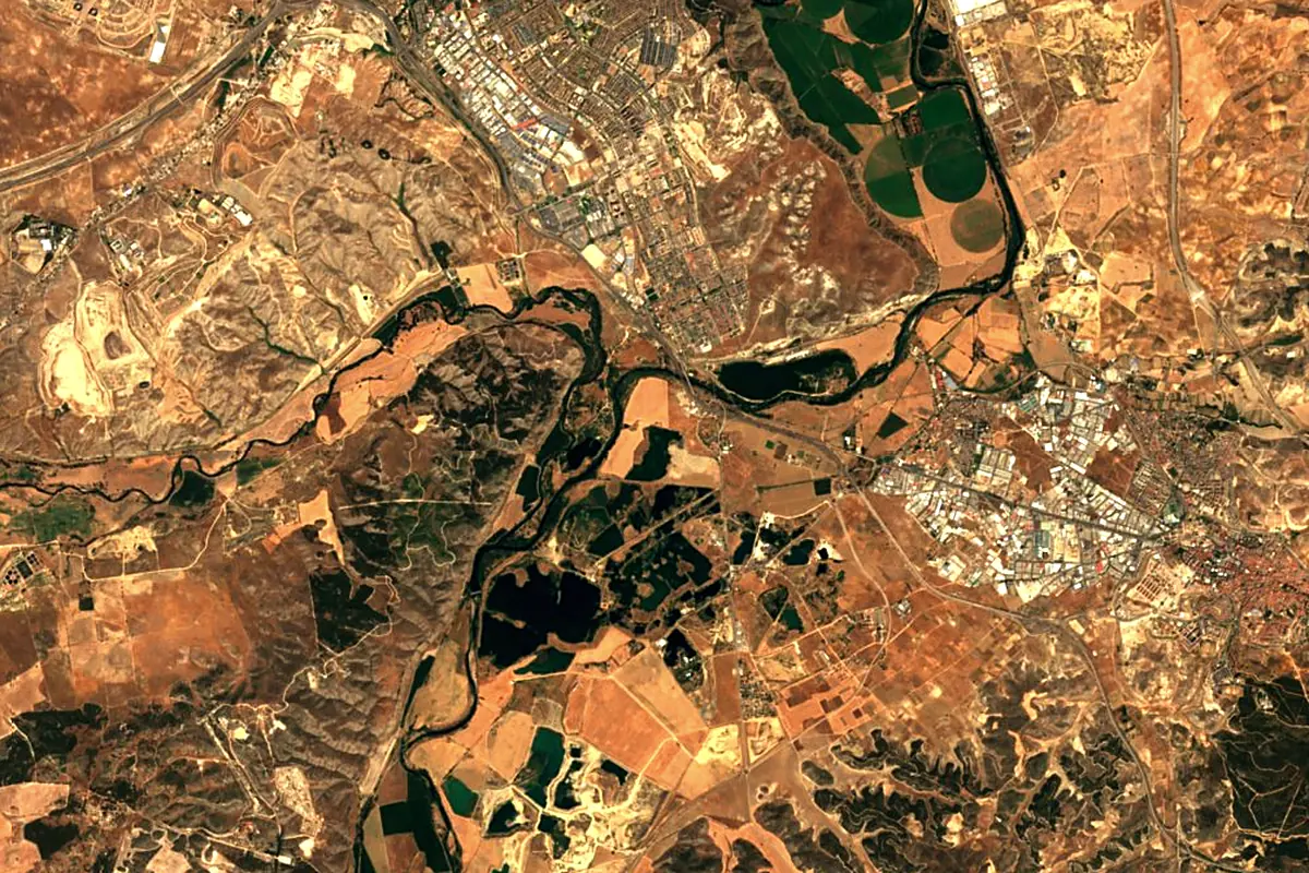 Manzanares: satellite view of the mouth