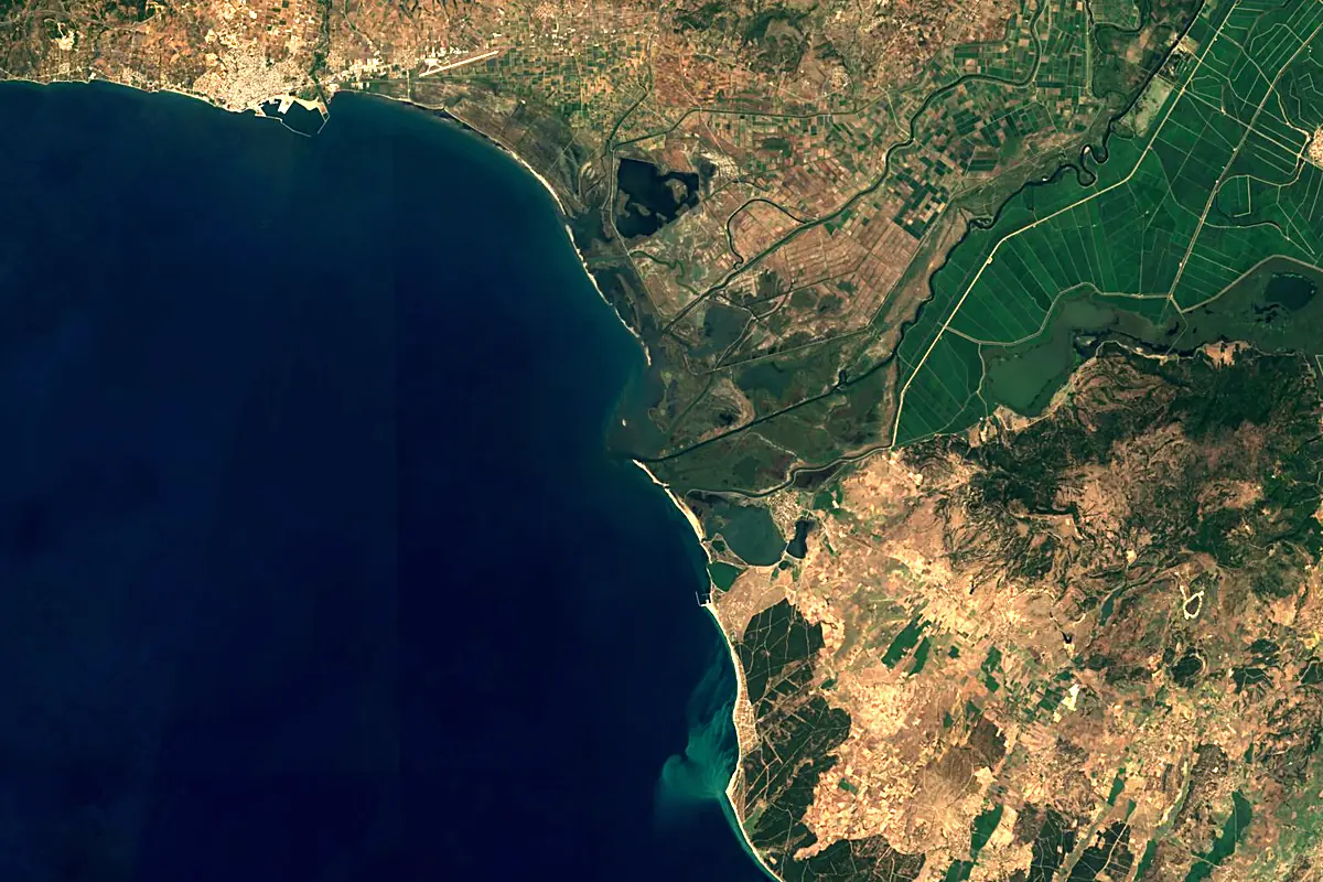 Maritsa: satellite view of the mouth