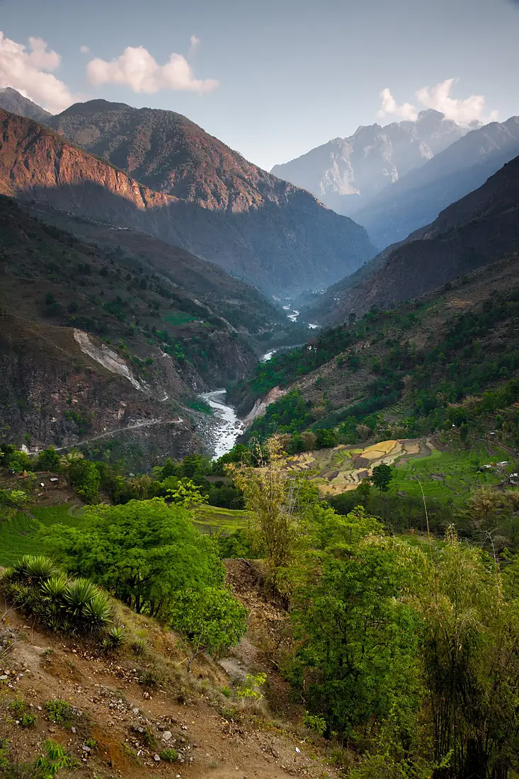 Marshyangdi river near Bahundanda