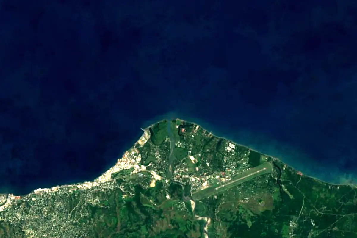 Matanikau River: satellite view of the mouth