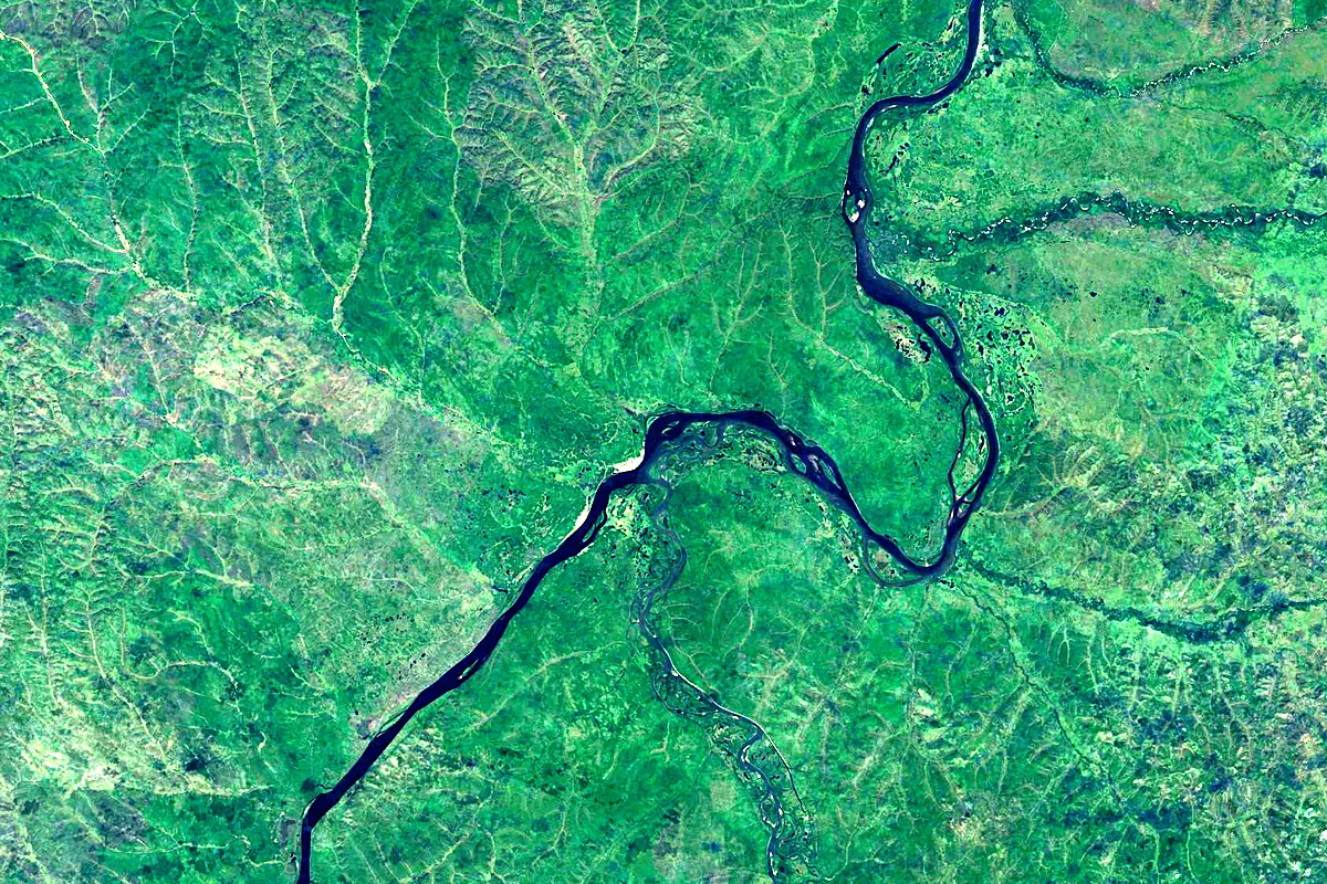 Maya: satellite view of the mouth