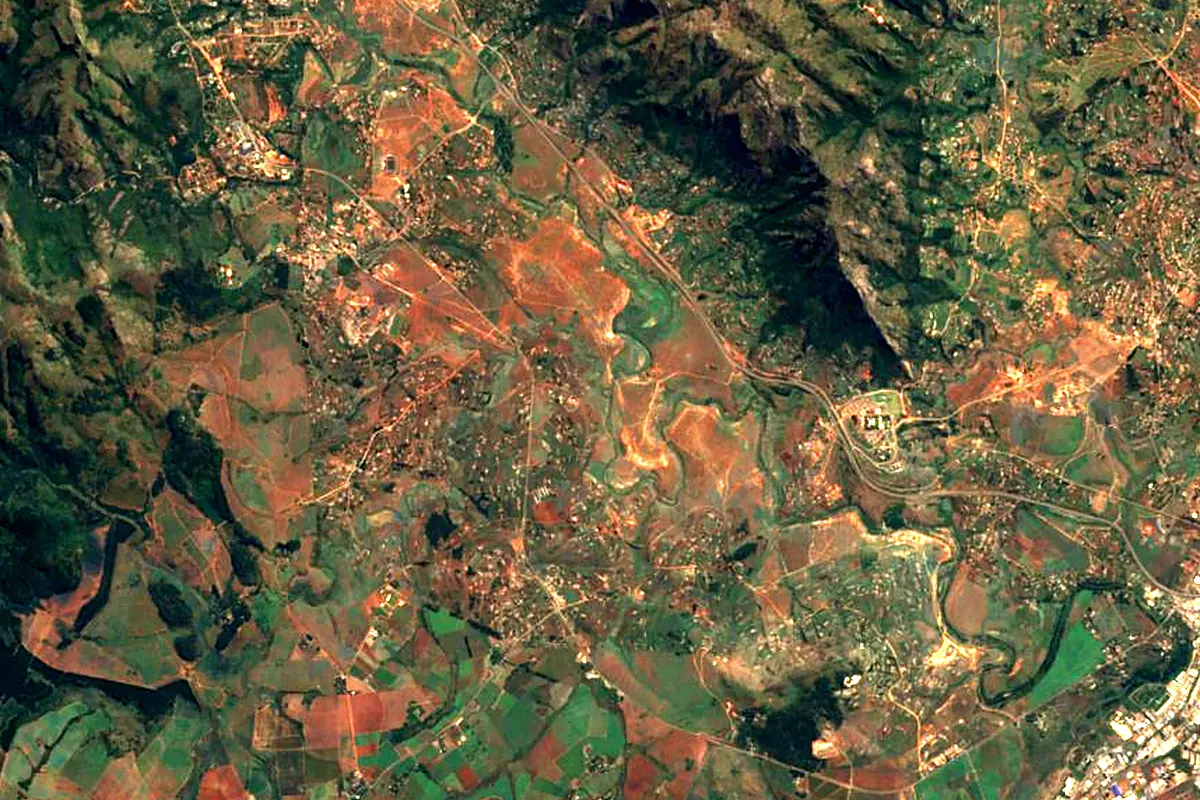 Mbabane River: satellite view of the mouth
