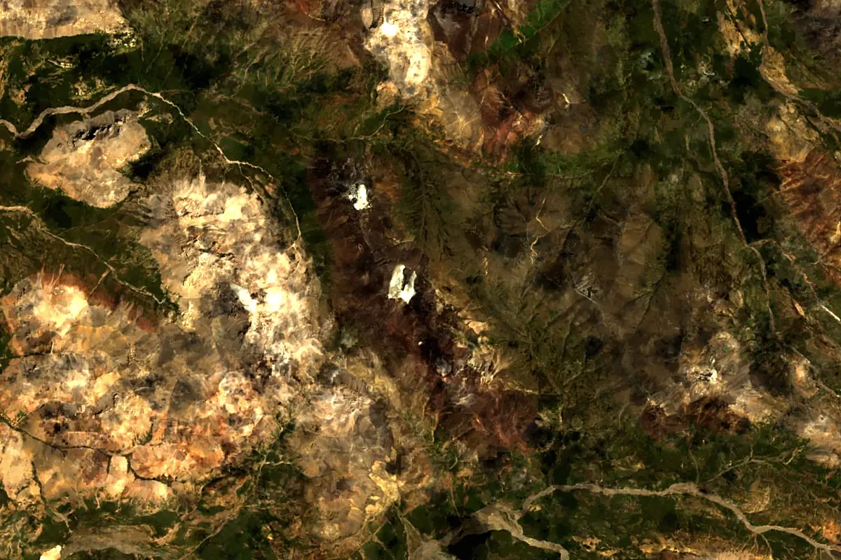 Mekong River: satellite view of the source