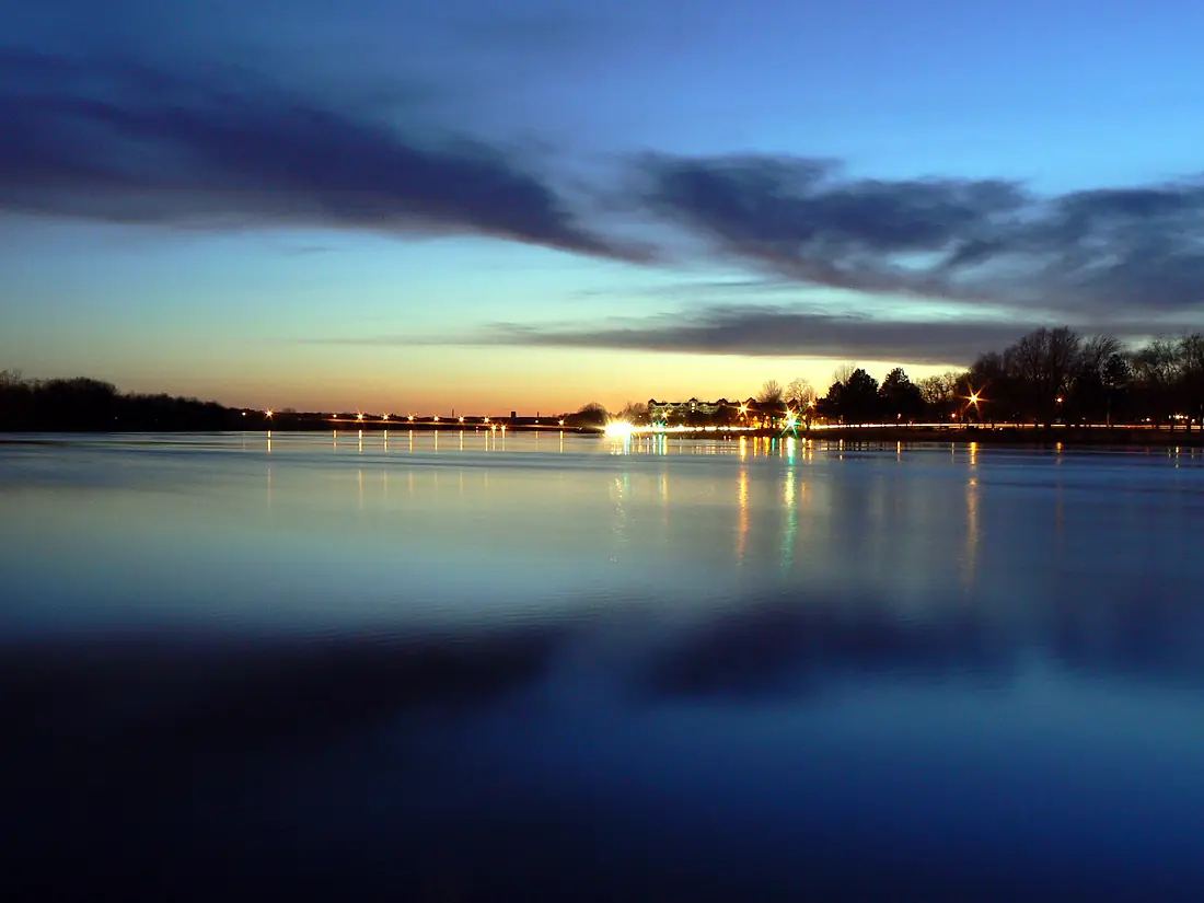 Lowell merrimack river sunset