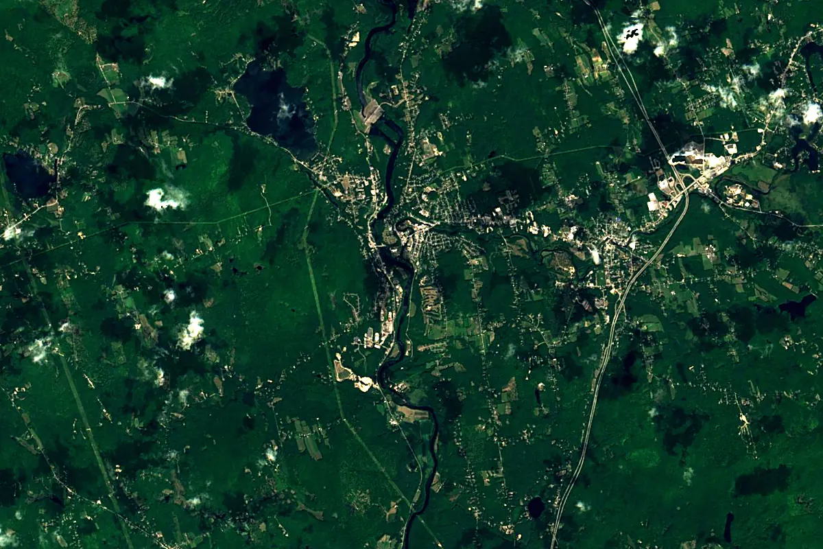 Merrimack River: satellite view of the source