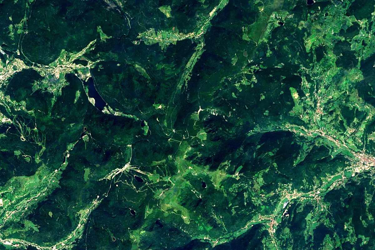 Meurthe: satellite view of the source
