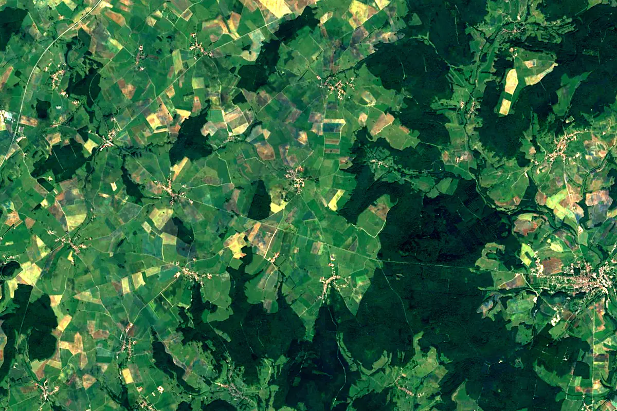 Meuse: satellite view of the source