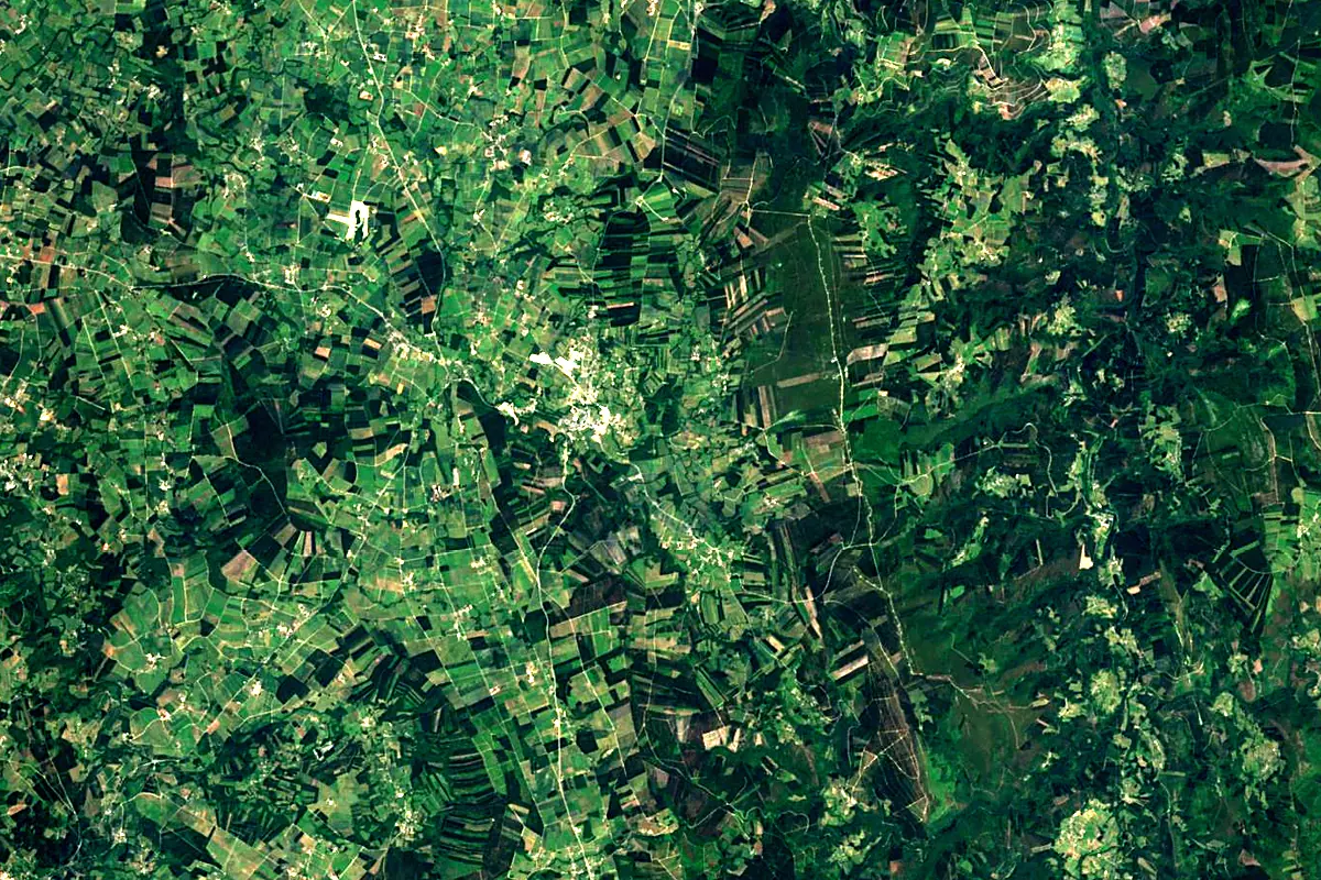 Minho River: satellite view of the source