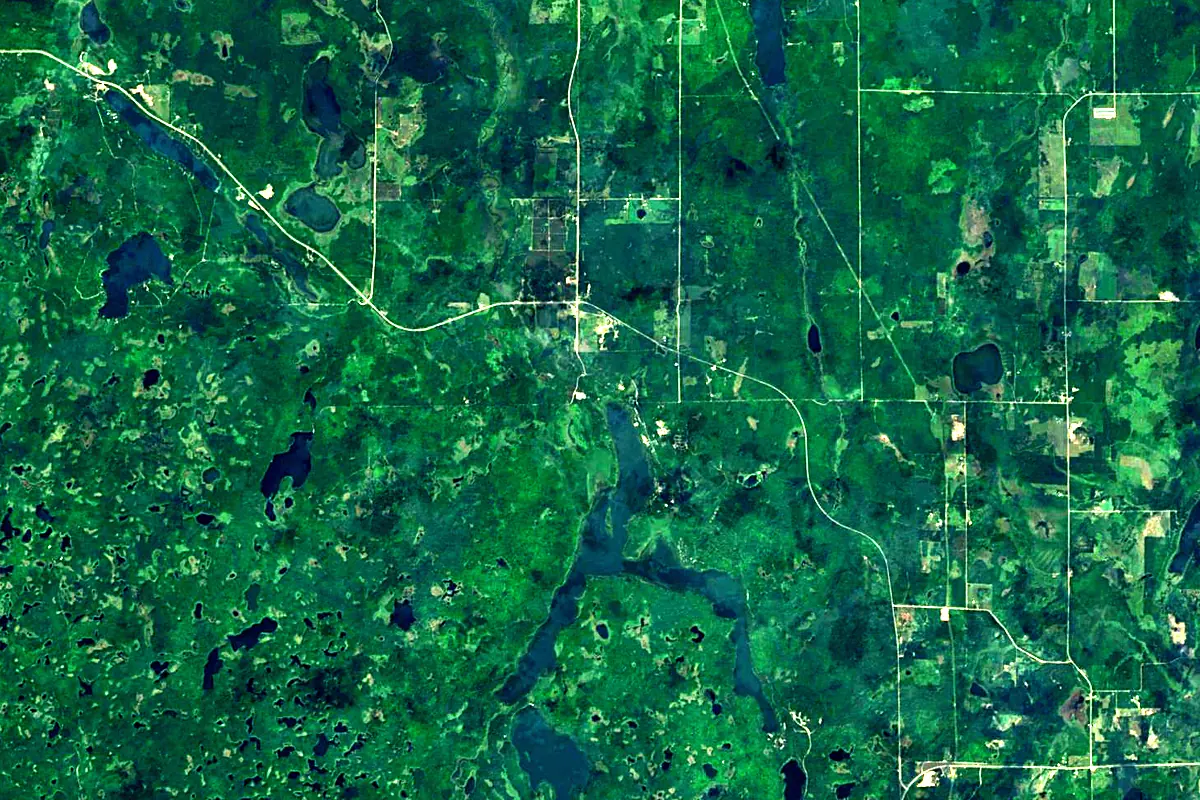 Mississippi River: satellite view of the source