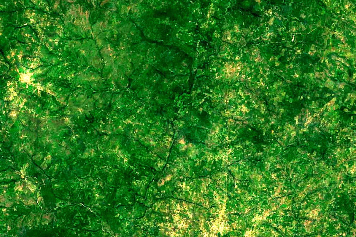 Mono River: satellite view of the source