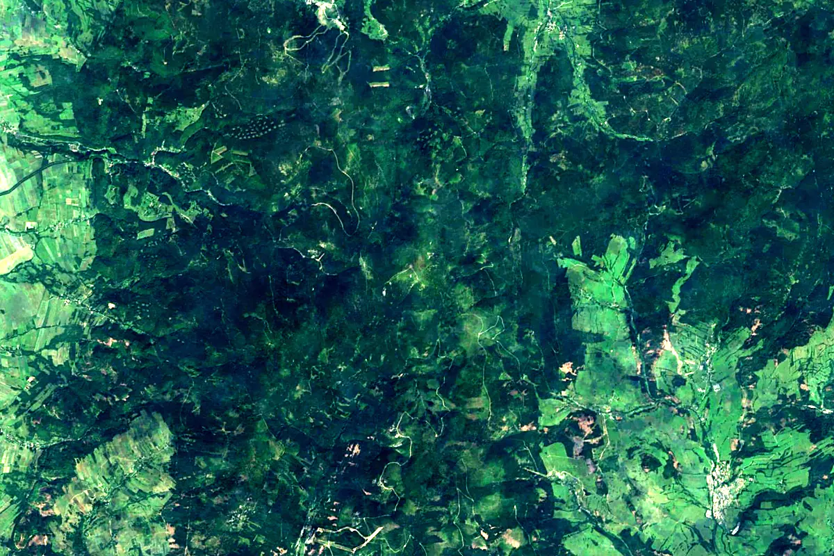 Morava: satellite view of the source