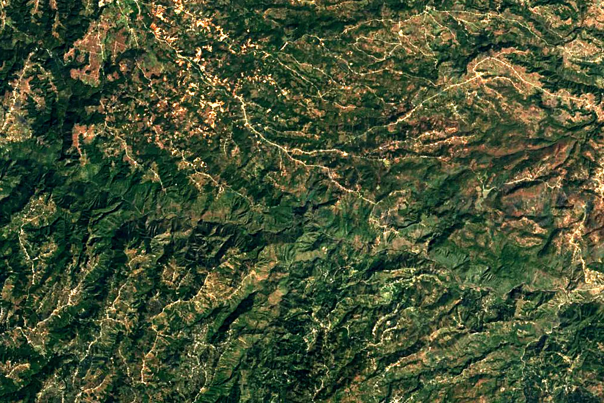 Motagua River: satellite view of the source