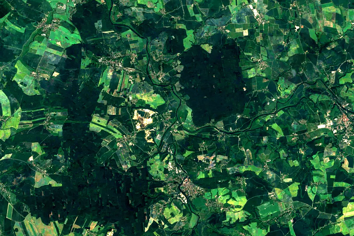 Mulde: satellite view of the source