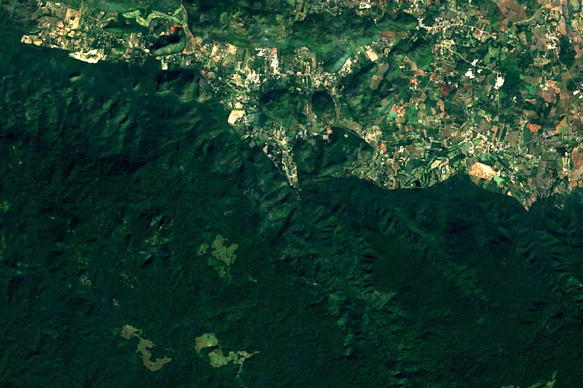 Mun River: satellite view of the source