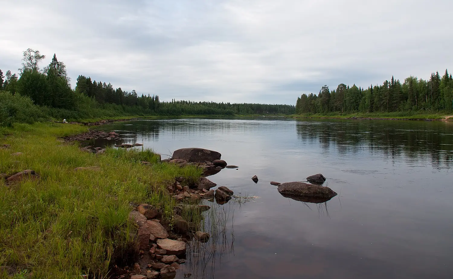 Muonio River (Muonio älv, Muonionjoki), border between Sweden and Finland - panoramio (1)