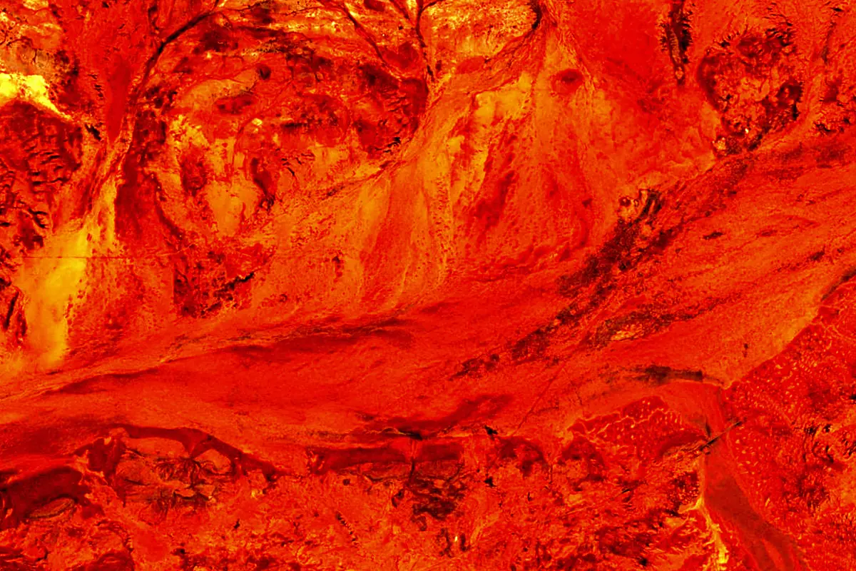 Murchison River: satellite view of the source