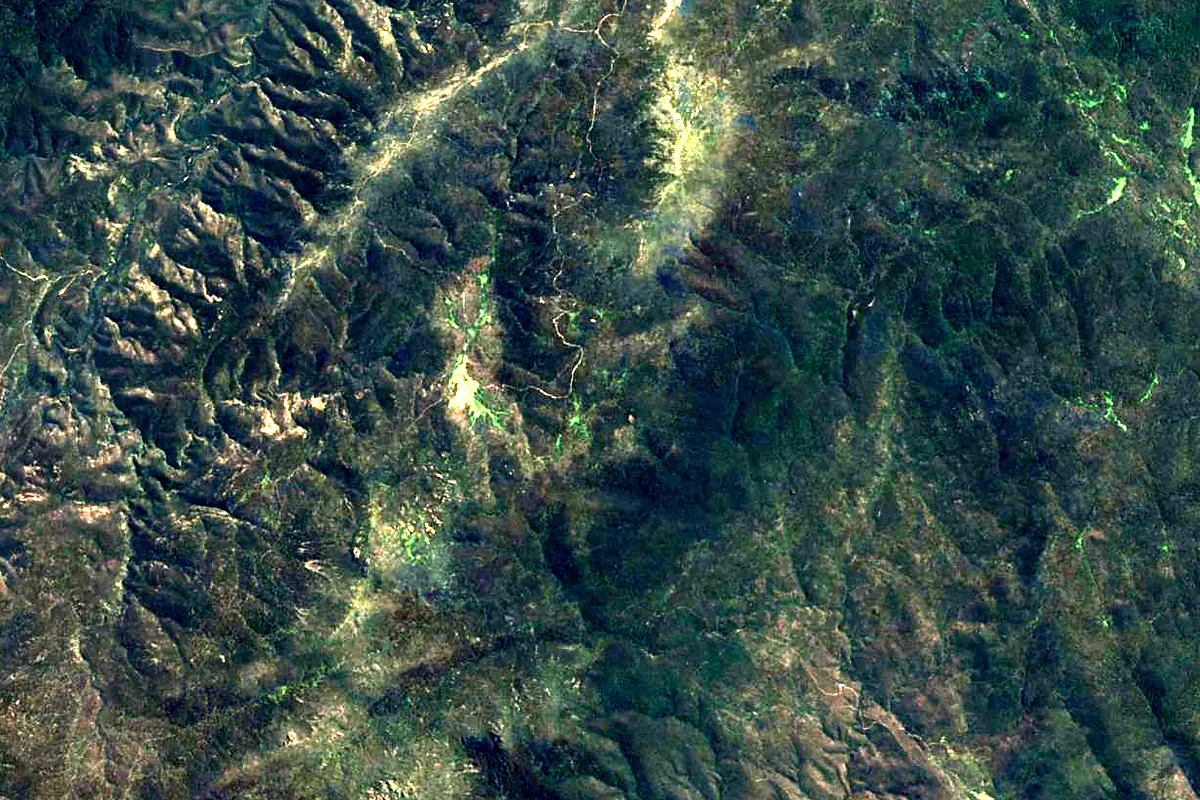 Murray River: satellite view of the source
