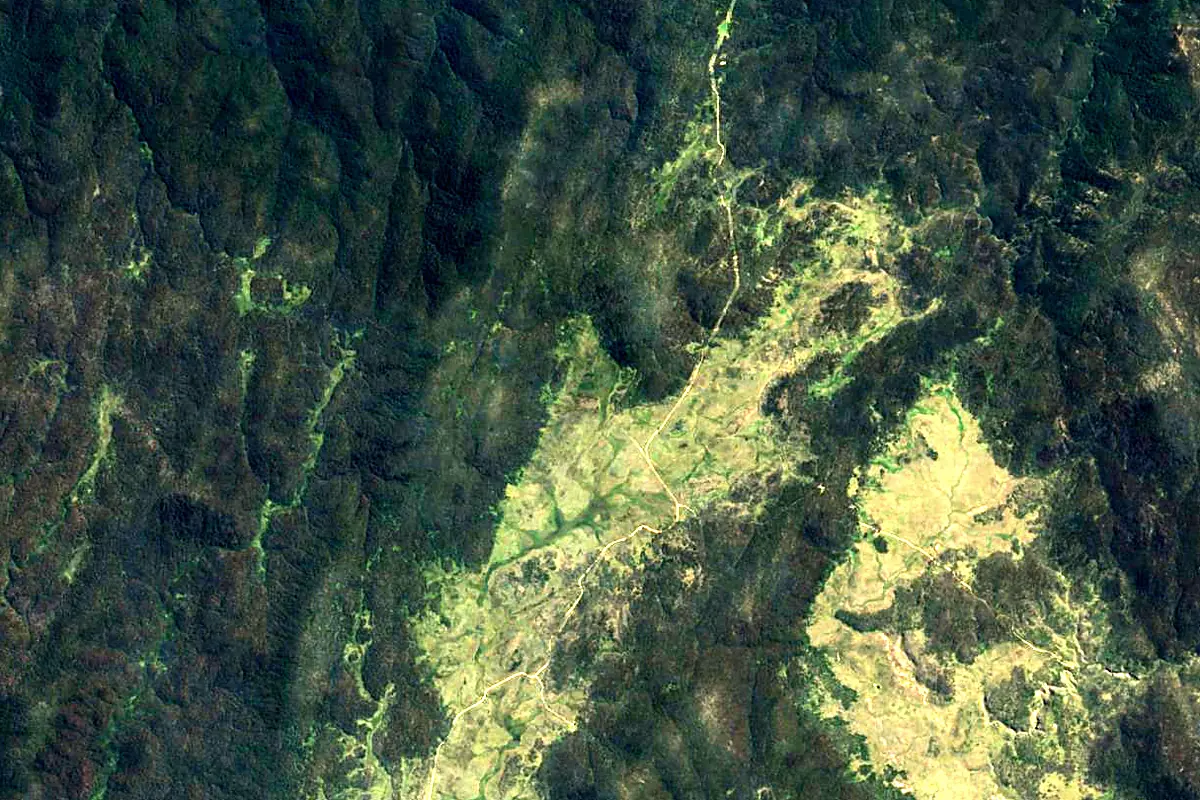 Murrumbidgee River: satellite view of the source