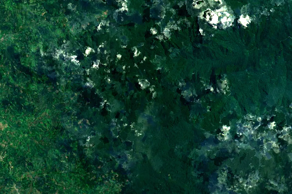 Musi River: satellite view of the source