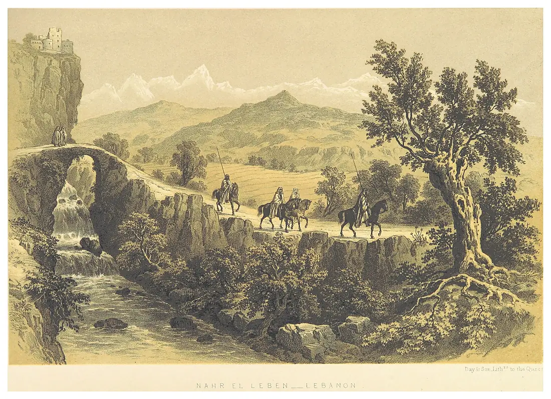 TOBIN(1863) p445 NAHR EL LEBEN, LEBANON