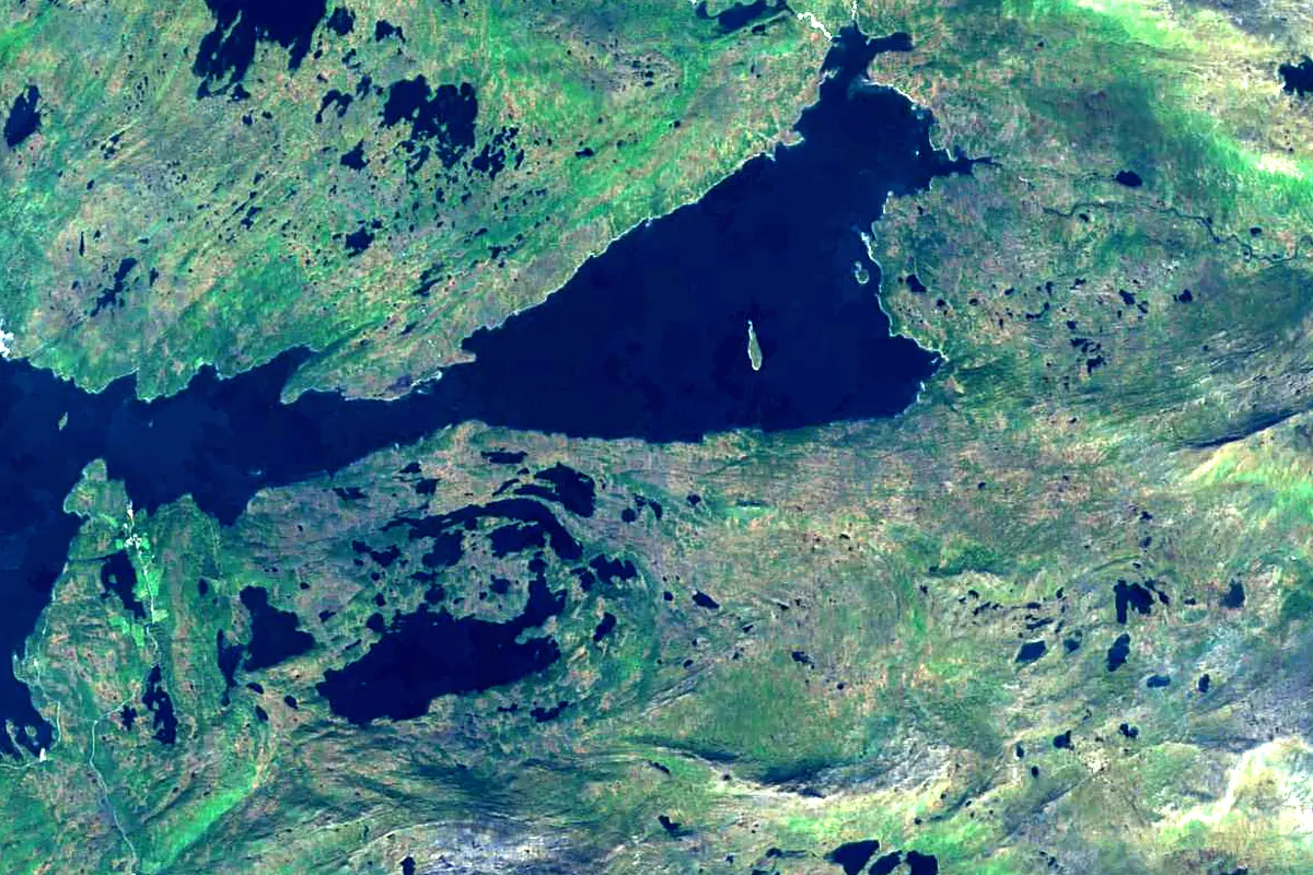 Namsen: satellite view of the source