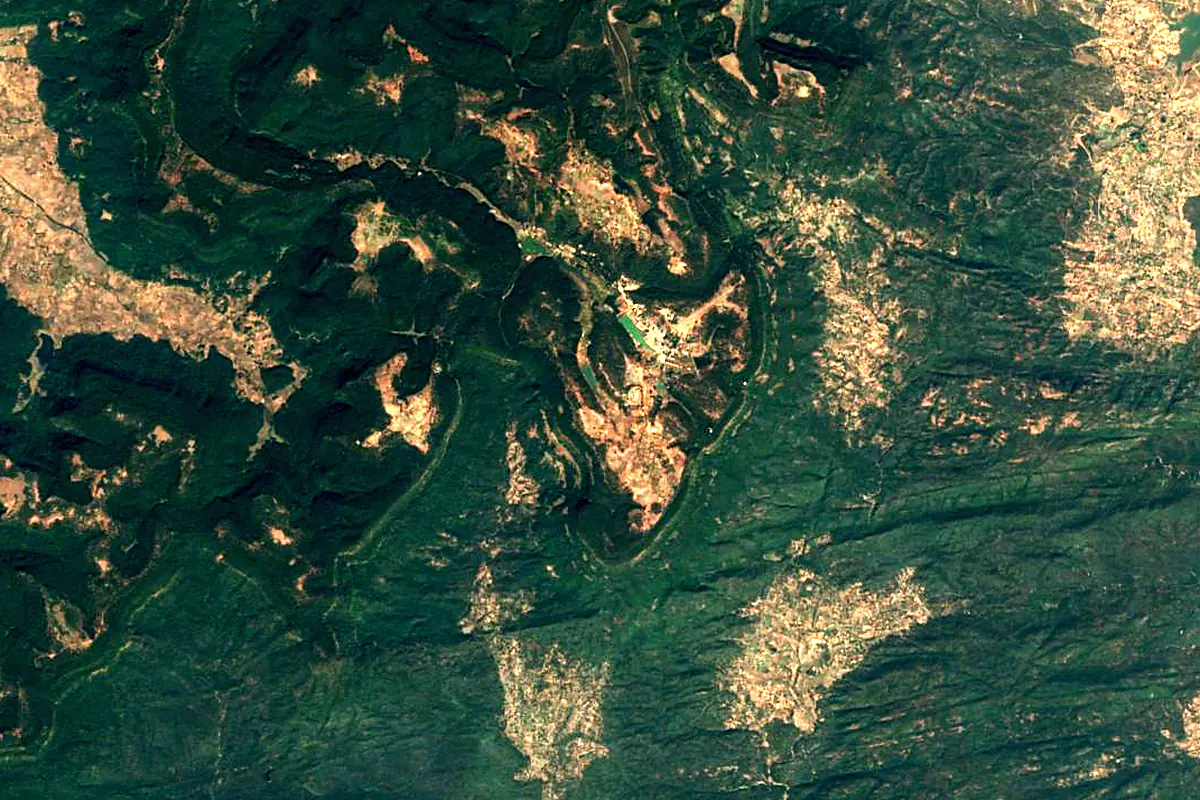 Narmada: satellite view of the source