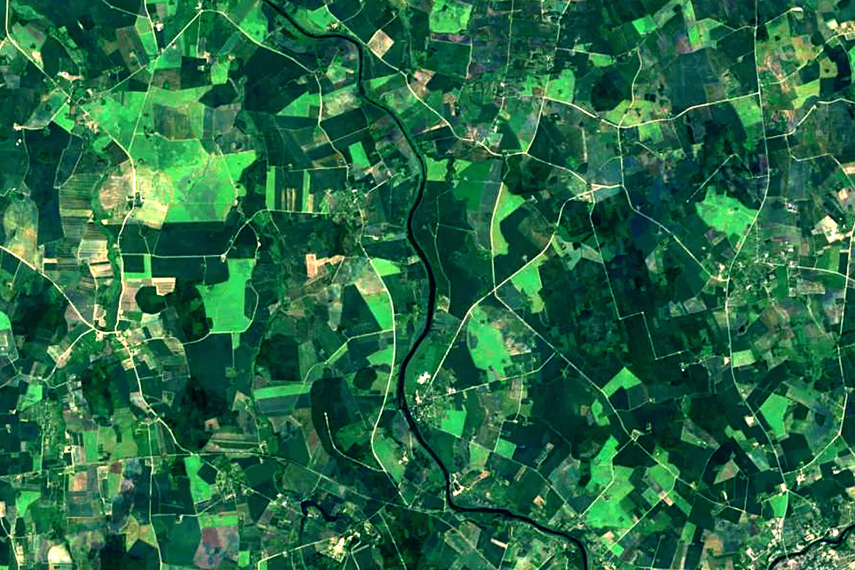 Nemunėlis: satellite view of the mouth
