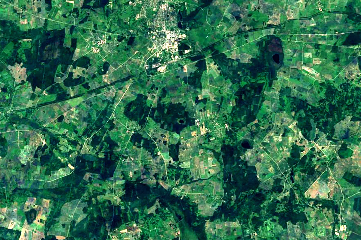 Nemunėlis: satellite view of the source