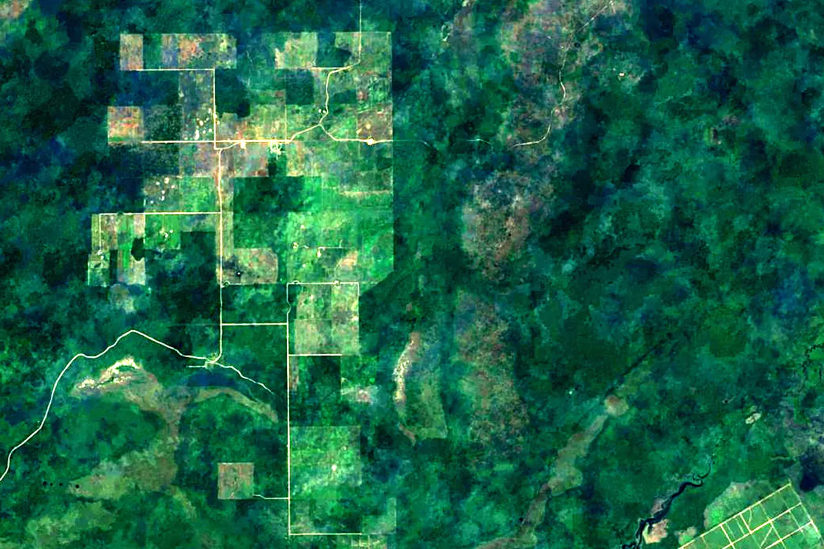 New River: satellite view of the source