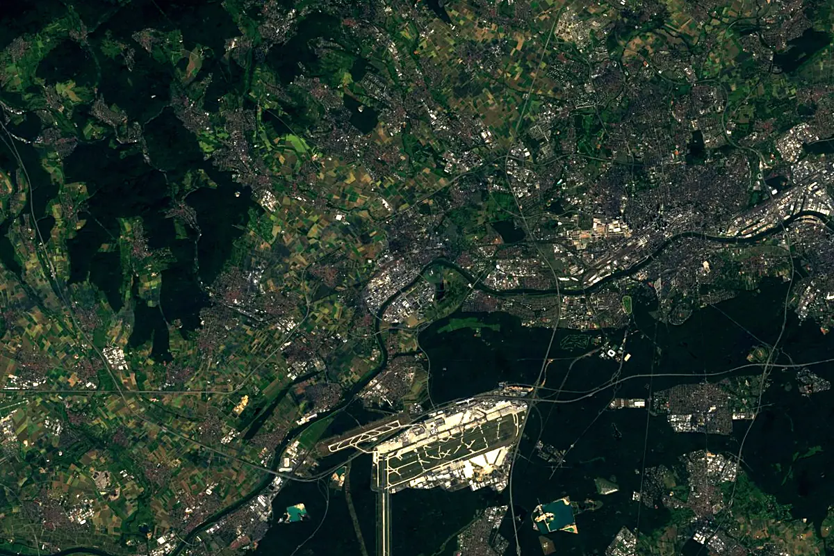 Nidda: satellite view of the mouth