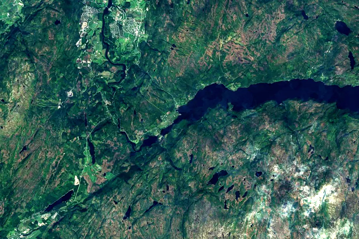 Nidelva: satellite view of the source