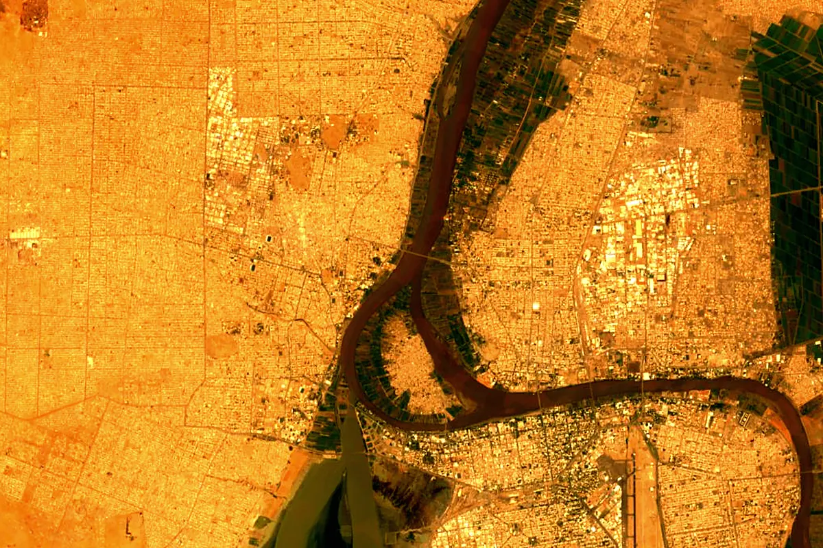 Nile: satellite view of the source