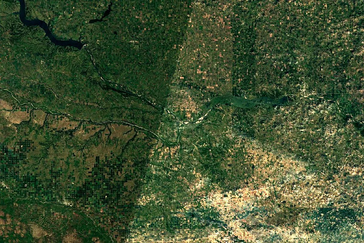 Niobrara River: satellite view of the mouth