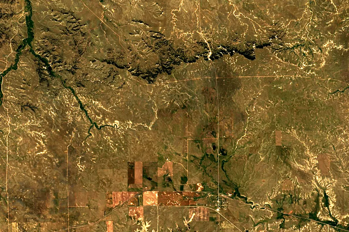 Niobrara River: satellite view of the source