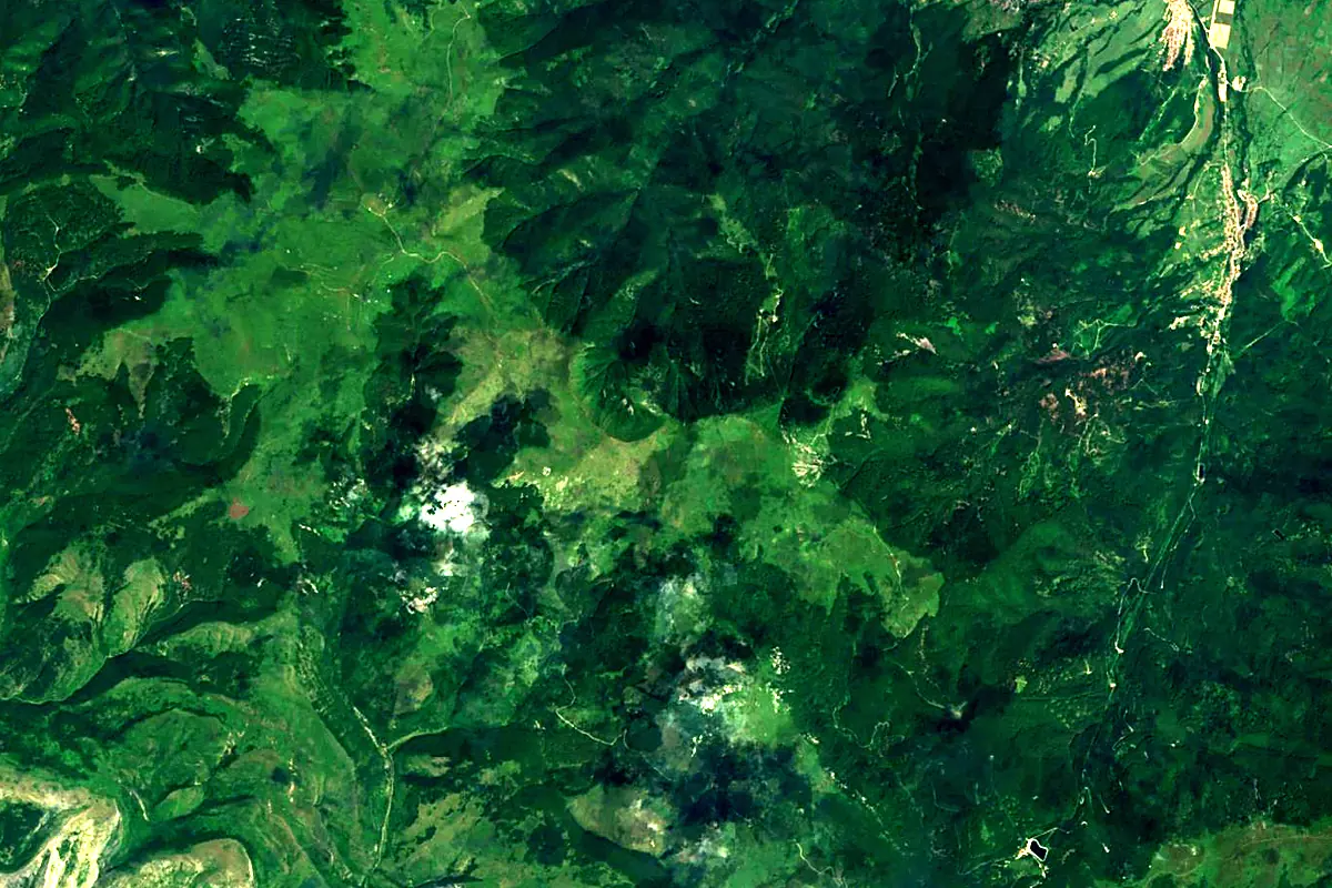 Nišava: satellite view of the source