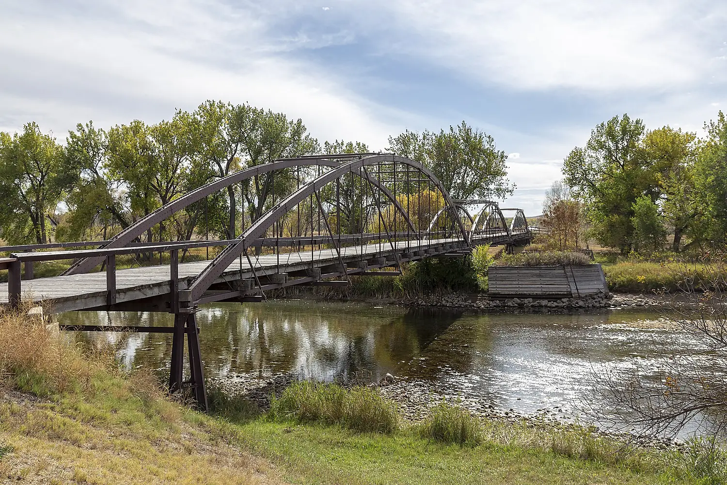 North Platte River bowstring truss bridge WY1