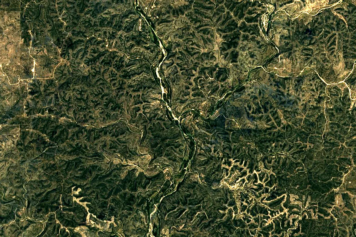 Nueces River: satellite view of the source