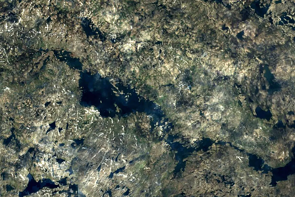 Numedalslågen: satellite view of the source