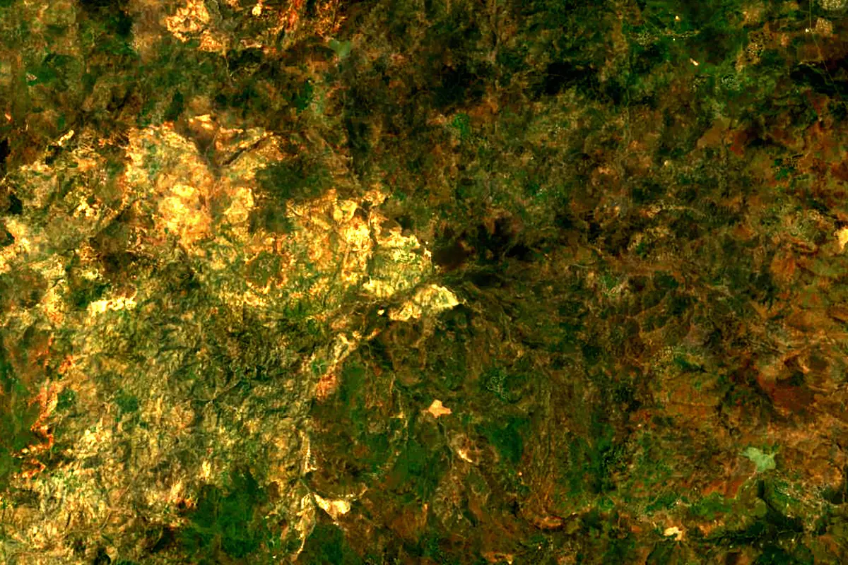 Obel River: satellite view of the source